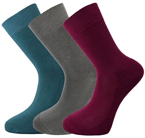 Green Bear Chaussettes en bambou multicolore Pack - Semelle coussinée - Soft & Antibacterial - Lot de 3