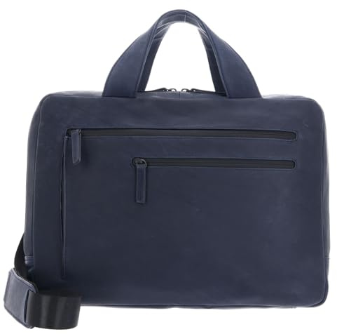 Leonhard Heyden Leder Businesstasche mit Laptopfach Den Haag RV-Aktenmappe 1 Fach 6749 Marineblau dunkelblau