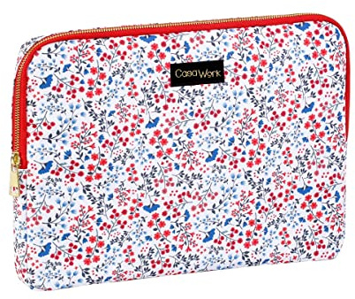 Viquel - Housse de Protection pour PC Portable 13'' - Housse Ordinateur 13 Pouces Femme - Motif Fleuri Liberty - Doublure en néoprène - CASAWORK Liberty
