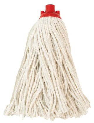 Testina di Ricambio per Mocio in 100% Cotone, Mop Assorbente con Attacco Universale Filettato da 21 mm, Lavabile fino a 60 °C, per Piastrelle, Legno, PVC e Gres Porcellanato