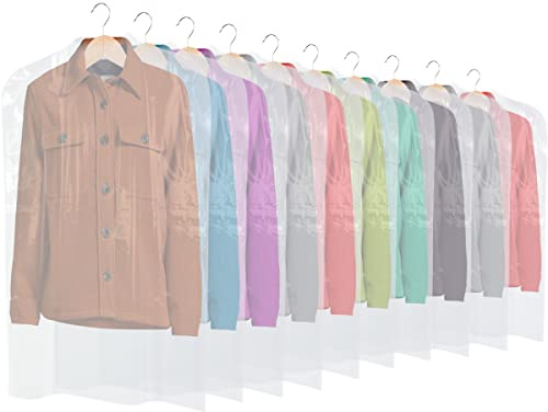 JJOnlineStore - 20 Stück transparente Kleidersäcke Mottenfest | Kunststoff-Kleiderhüllen | Trockenreinigungsbeutel | Kleidersack | wasserdichte Kleiderhüllen für Frauen – 100 Gauge Dicke (120 cm)