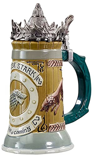 PBTMCD Deutschland 3D Keramik Bierkrug mit Deckel, 600 ml Vintage Tavern Krug hohem Fassungsvermögen, Party Bar Dekoration Whisky Trinkgefäß Halloween Kaffee Tee Wikinger Tasse,A