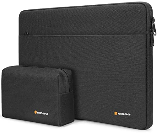 NIDOO 15 Pouces Housse pour Ordinateur Portable Pochette de Protection Étanche Compatible avec 15 16 MacBook Pro/Surface Book 2 3/Dell XPS 2020/15.6 Galaxy Book Pro 360/Notebook 9 Pro, Noir