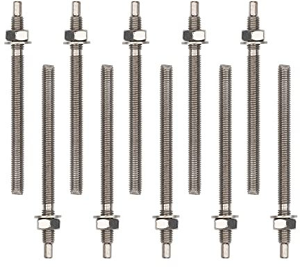 Isolbau Ankerstange aus A4 Stahl M8 x 110 mm - 10 Stück ETA Zulassung Gewindestange Verbundanker mit Mutter & Unterlegscheibe Schwerlast-Anker Schwerlast-dübel