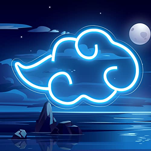 HOTUT Led Night Light Neon Sign, The Clouds Led Neon Light, Blue Lighting LED Neon Wall Lamp Signs, USB Powered, for Bedroom Wall Decor Game Room