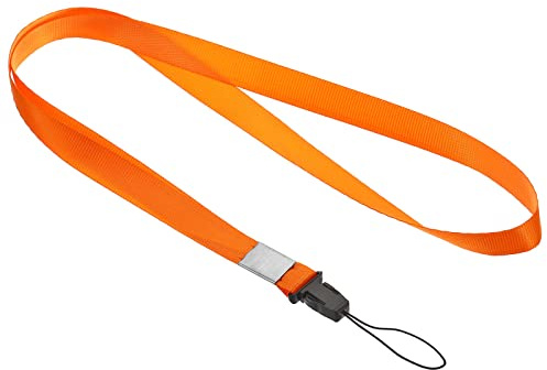 PATIKIL 17 Collo Cordino, 20pz 0.6 Larghezza Staccabile Tracolla Cordino per Nome Etichetta Badge Porta Badge ID Carta Chiavi Cellulare Telefoni, Arancione