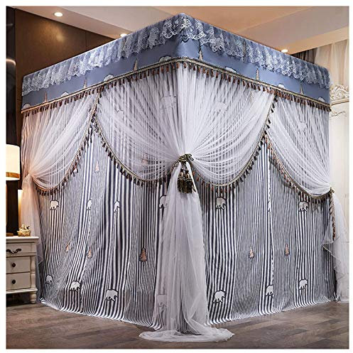SORVA Betthimmel für Mädchen, Prinzessin Bettvorhang Moskitonetz Schlafzimmer Dekoration Zubehör Baldachin Junge Mädchen Erwachsene Bettwäsche Geschenke (Size:180×220cm)