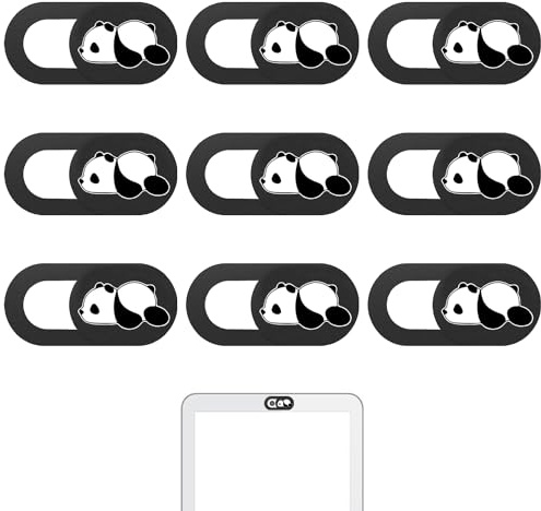 NyxSeat 9 Stück Panda-Sichtschutzhülle, Laptop-Zubehör, Webcam-Abdeckung, Laptop-Kamera-Abdeckung, Cartoon-Kamera-Abdeckung