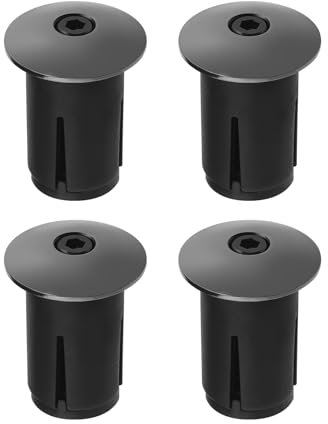 VGOL 2 Paar Fahrrad-Lenker-Endstopfen Aluminium-Legierung Lenkerstopfen Fahrrad-Lenker-Stecker Erweiterungsstecker für Fahrräder Mountainbikes Rennwagen Schwarz