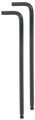 QUARKZMAN 2Pcs Llave Hexagonal con Cabeza Esférica de 6mm, en Forma de L con Brazo Extra Largo, Llave Métrica de Vaso Hexagonal de Acero Cromo Vanadio, Color Negro