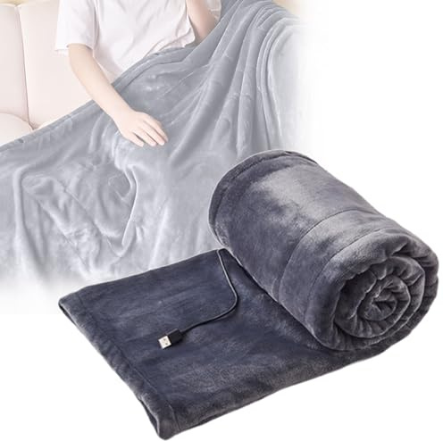 vanenferse Electric Blanket, USB Heated Shawl Blanket, 3 Temperature Setting, Electric Heated Blanket Wearable Throw for Sofa Chair, Home, Office, Outdoor, Travel Use, Machine Washable