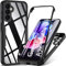 BOKYAS Coque pour Samsung Galaxy A26 5G, Housse Transparent Antichoc avec Protection écran, 360° Full Body Protection Etui Robuste Double Face Bumper Intégrale Case, Noir