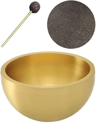 Klangschalen Set, Yoga Entspannungsschale, beruhigendes Klanginstrument, inklusive Holzhammer, dekorativ und funktional, 4 cm, für Yoga, Achtsamkeit