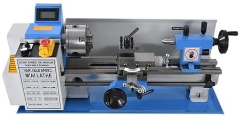 0618 110 V/220 V Mini Tornio Macchina Da Banco Tornio del Metallo Strumento for La Casa Piccolo In Acciaio Inox Lavorazione Dei Metalli Tornio(220V)