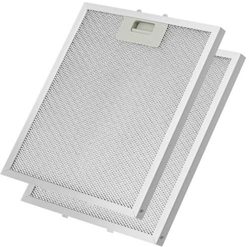 W10169961A 10.5x 12 in Aluminum Mesh Range Hood Grease Filter by Fetechmate Fit for Whirl-pool Ik-ea Kitchen-Aid Jenn-Air Replace W10870878 W10875058 W10833076 W10169961 W11245983-2 Pack