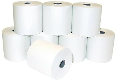 Thermal Paper Till Rolls, 80 x 70 mm, Box of 20, White, Universal Cash Register Receipt Rolls