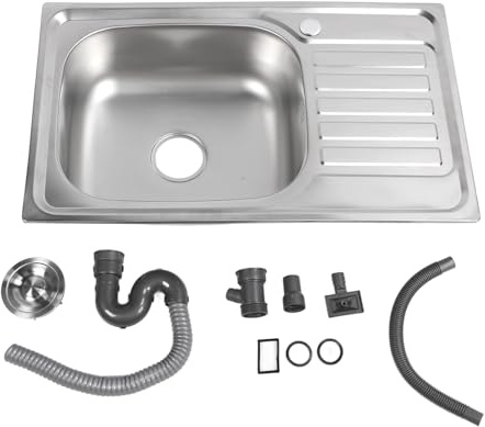 Fregadero de cocina 304 acero inoxidable tazón monte monte profundo fregadero profundo fregadero para barra de inicio prueba de óxido de servicio pesado