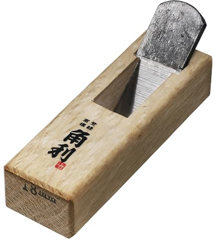 KAKURI Mini Block Plane for Wood 18mm [Flat Sole] - Japanese Small Hand Plane for Woodworking, Chamfering, Smoothing - 3.5 x 1.2 x 0.8 in, Made in Japan