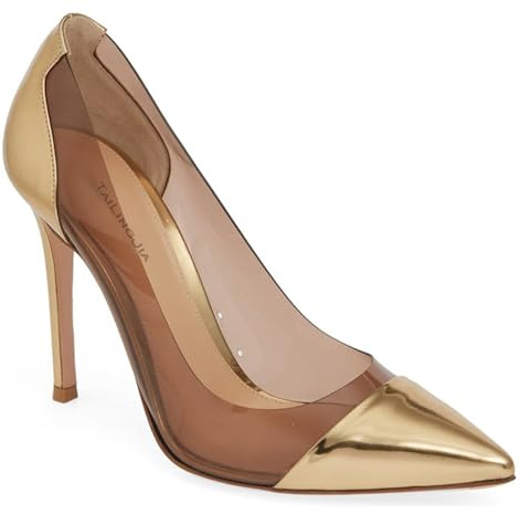 WZPKJH Kvinnors spetsiga pumpar Sandaler Höga klackar Stiletto Brown PVC Heel höjd 12 cm