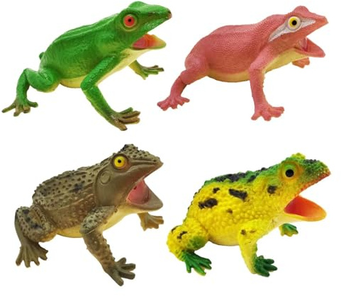 Generico Rane per Bambini 4 Pezzi Figure Animali Realistiche