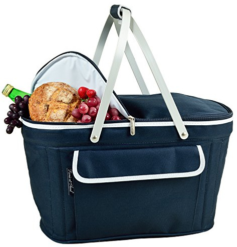 Picnic at Ascot Patented Insulated Folding Picnic Basket Cooler- Designed & Quality Approved in the USA