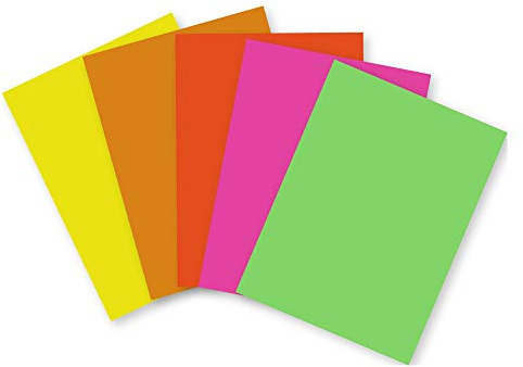 Clairefontaine 93922C - Packung mit 100 Bögen Plakatpapier, DIN A3, Neonfarben sortiert
