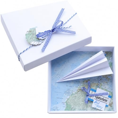schnurzpieps Geldgeschenk-Verpackung Reise Gutschein Flugzeug für Geburtstag Hochzeit, Geld schenken