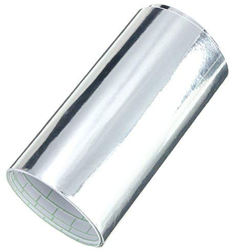 Alamor 10X152cm Autospiegel Chrom Silberfolie Folie Aufkleber Folien Blatt Auto Boot