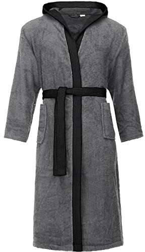 Ladeheid Herren Frottee Bademantel aus 100% Baumwolle LA40-101