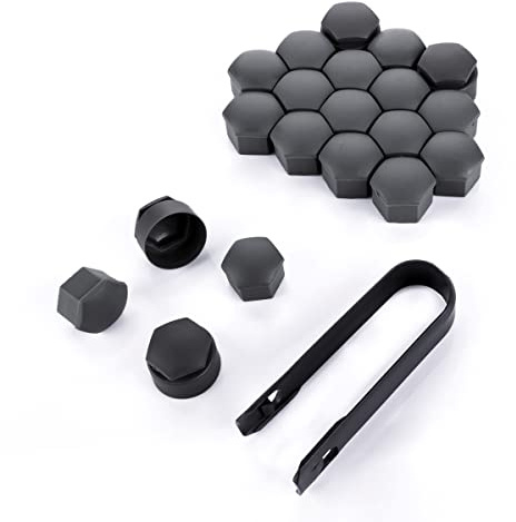LST 20x Radschraube Abdeckkappen Diebstahlhemmend Kappen Set 17 mm Anthrazit