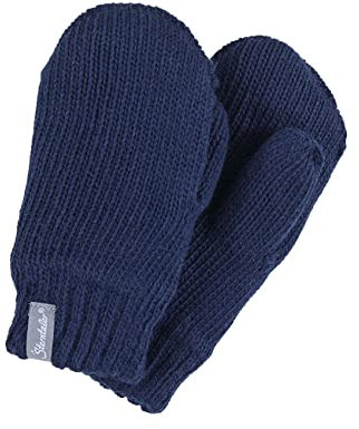 Sterntaler Unisex Kinder Fäustel Strick Handschuh - Fäustlinge Winter, Handschuhe - Gefüttert Mit Fleece - Marine, 3