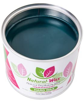 Natural Wax Depilatory Hard Wax - Professional Use 100% Organic Moisturizer - Hair Removal - Ideal for Small Areas and Sensitive Skin (14 oz)