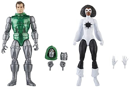 Hasbro Marvel Legends Series Captain Marvel vs. Doctor Doom, Avengers 60th Anniversary, 15 cm große Sammelfiguren