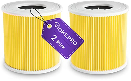 Vioks.pro Staubsauger Filter Rund Set 2x Ersatz für Kärcher Filter 6.414-552.0 64145520 2.863-303.0 28633030 KFI3310 - Filter für Nass und Trockensauger WD1 WD2 WD3 KWD1 KWD3 SE4001 SE4002