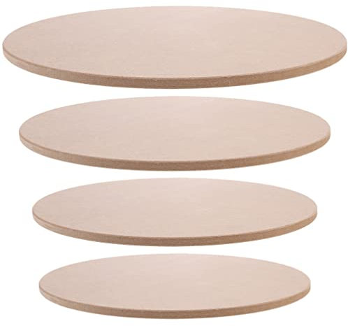 COHEALI 4 Stück Skulpturensockel Holzbrett Rundes Holzschild Runde Holzscheibe Keramik Bildhauen Drehscheibenrad Aus Ton Töpferscheibe Fledermäuse Mdf-platte Rotieren Suite Hölzern Runden