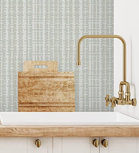 GAULAN 680983 Papier peint vinyle lessivable avec effet de roseau pour mur salon cuisine bain chambre couloir salle à mange tête de lit hall d'entrée - Rouleaux de 10 m x 1,06 m