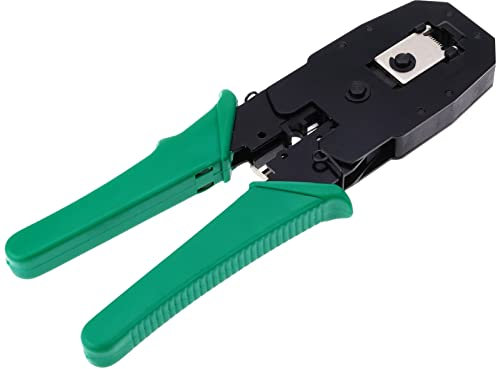 CableMarkt - Crimpadora, cortadora y peladora Universal de Metal para Conectores RJ10, RJ11, RJ12 y RJ45