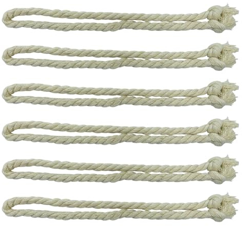 UMCHU 6 Pezzi Fermatenda in Corda Intrecciata a Mano,Fermatende in Corda,per Salone Camera Letto Biblioteca Decorativo(71 cm di lunghezza e 15 mm di spessore)