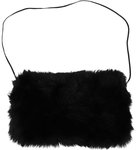 VANZACK Kunstfell-Handwärmer: Damen-Winterwärmerhandschuhe Warme Wintermuffs Plüsch-Hand- Und Handgelenkwärmer Winter-Handwärmer Schwarz