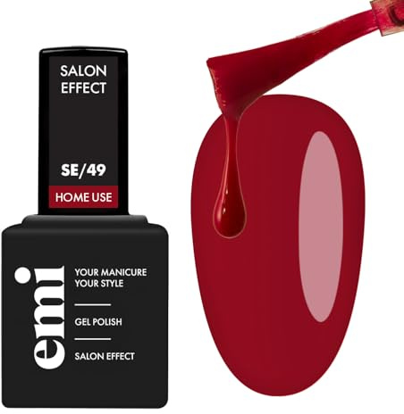 EMI Salon Effect Crimson Velvet HEMA free gel polish long-lasting color home use UV/LED/CCFL lamp 9 ml