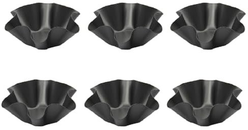 6 Pcs Tortilla Shell Maker, 6 Non-Stick Carbon Steel Fluted Tortilla Shell Pans Taco Salad Bowl Makers, Flower-Shaped Baking Mold for Home Kitchen, Restaurant