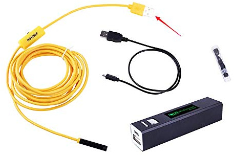 (1M Drahtlänge)Drahtlose Endoskop-Kamera, USB-Abflussinspektionskamera HD 720P/1200P Endoskop-Schlangen-Kamera IP68 Wasserdichte Rohr-Sinkkasten-Rohrkamera für Android/iOS/Smartphone/Computer