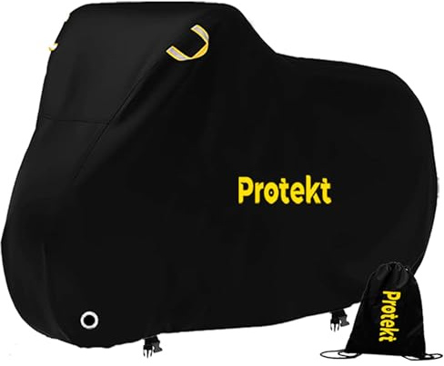 Protekt Bike Cover for 2-3 Bikes - Stationary Heavy Duty Bike Covers for Outdoor Storage | Rain Dust Resistant, UV Coated Bike Cover Waterproof with Lock Holes & Storage Bag for Bicycle Cover/E-Bikes