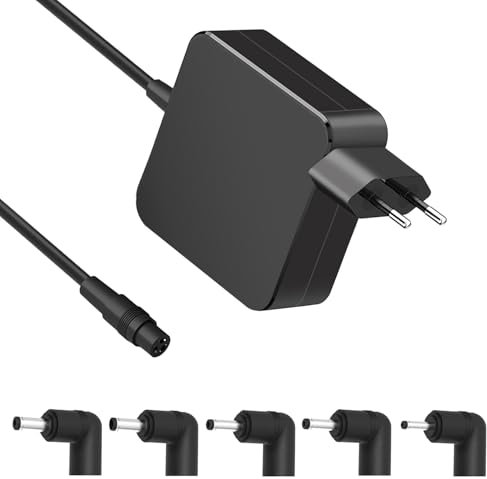 Chargeur universel AC adaptateur 65W 45W compatible avec Asus VivoBook ZenBook NoteBook A52F A53E A53S A54C A55A A56C et avec Len-ovo IdeaPad (avec 5 connecteurs différents pour un remplacement facile