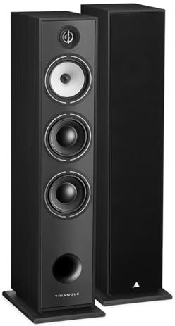 Triangle - BOREA BR08 Hi-Fi Floorstanding Speakers - Power handling 150W - Efficiency 92 dB/W/m - 16cm drivers - Versatile Music and Home Cinema - 206 x 1020 x 314 mm - Black (Pair)