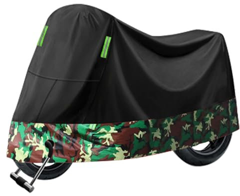 Funda de Moto Impermeable Compatible para Aprilia Mojito Custom – Portátil, Antipolvo, Protección UV y Antióxido, Cubierta para Moto para Todo Clima,F/Blackgreen