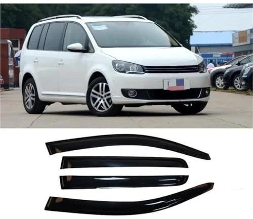 Auto Windabweiser Set Für VW Für Touran 5-Sitzer 2006-2015 Autofenster Visier Deflektor Sonne Regenschutz Markisen Unterstände Abdeckung Regenabweiser
