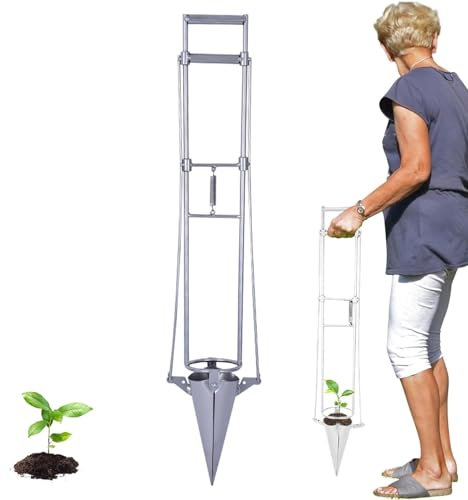 Lökplanterare Med Långt Handtag, 80 Cm Multifunktionell Grönsaksplanta, Järnplanterare Med Ett Handtag, Enkel Att Använda För Att Plantera Och Gräva Plantor Grönsaker
