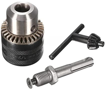 GLBMLMTHZP Portabrocas, Herramienta de portabrocas de Martillo rotativo + Llave de vástago Hexagonal + vástago SDS Plus for el hogar, Piezas de Metal fácilmente manejables Chuck