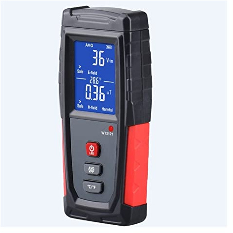 Contatore Geiger Rilevatore di radiazioni elettromagnetiche digitali Lcd. Campo magnetico elettrico. EMF. Meter 5HZ-350 0mh. Indicatore del tester di frequenza
